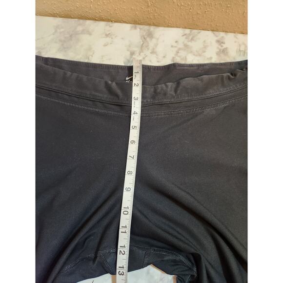 Nike Dri Fit Womens Black Solid Stretch Elastic Waist High Rise Leggings Size 2X - Picture 6 of 7